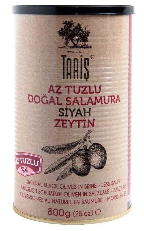 Taris Black Olive Gemlik Type Low Salted 800gr